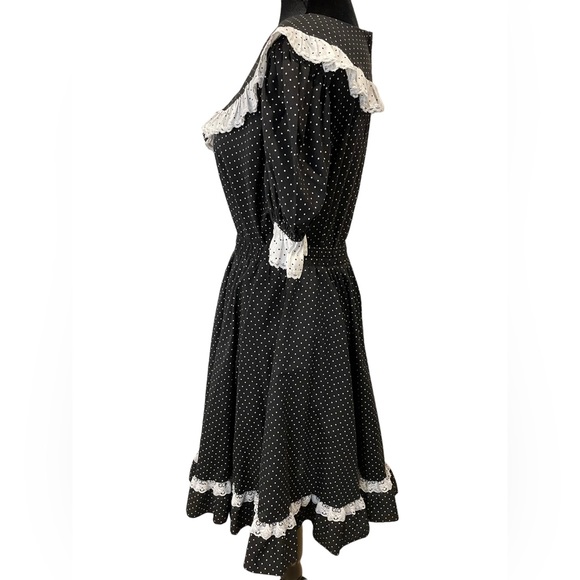 Partners Please by Malco Modes Vintage 70s Polka Dot Square Dance Skirt Top Set - Picture 3 of 12